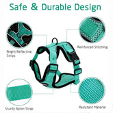 Escape-Proof Adjustable Cat Harness & Leash Set – Soft, Breathable Vest with Reflective Strips for Safe Walks